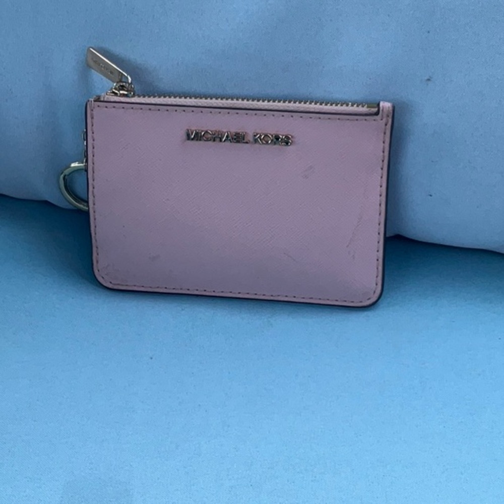 Michael Kors Pink Key Card Holder Sleek Design